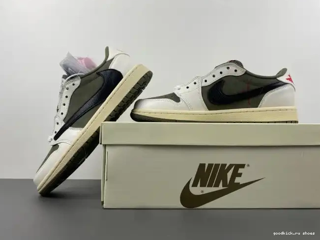 TRAVIS 1 OLIVE OG MEDIUM JORDAN DM7866-200 LOW SCOTT AIR X 0507